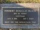Headstone of Herbert D Black
